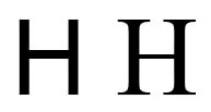 Capital letter H in a sans-serif and serif font